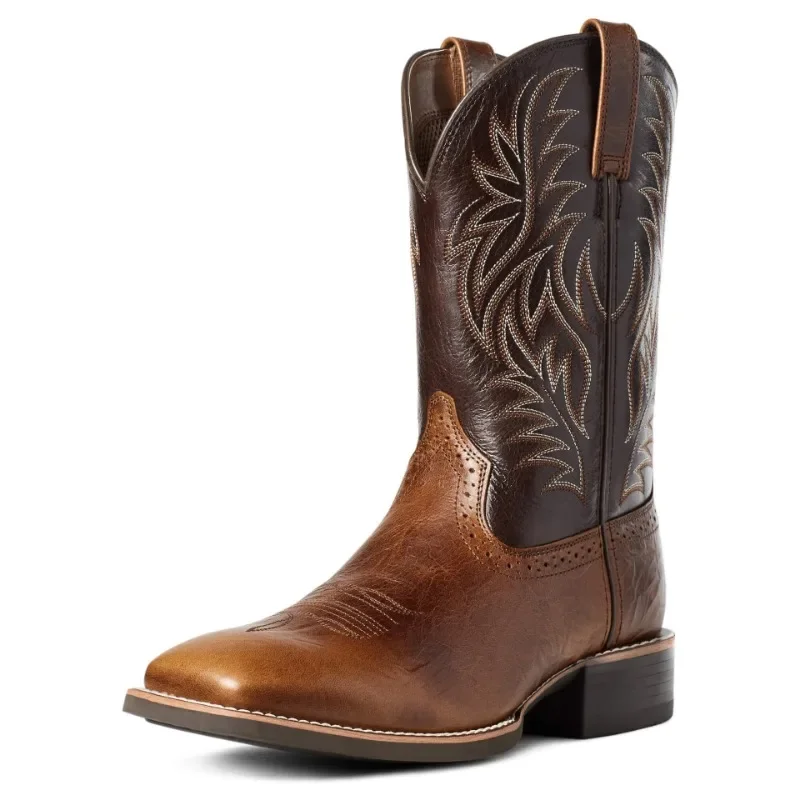 Embroidery Stitch - Men High Boots Embroidery Retro Handmade