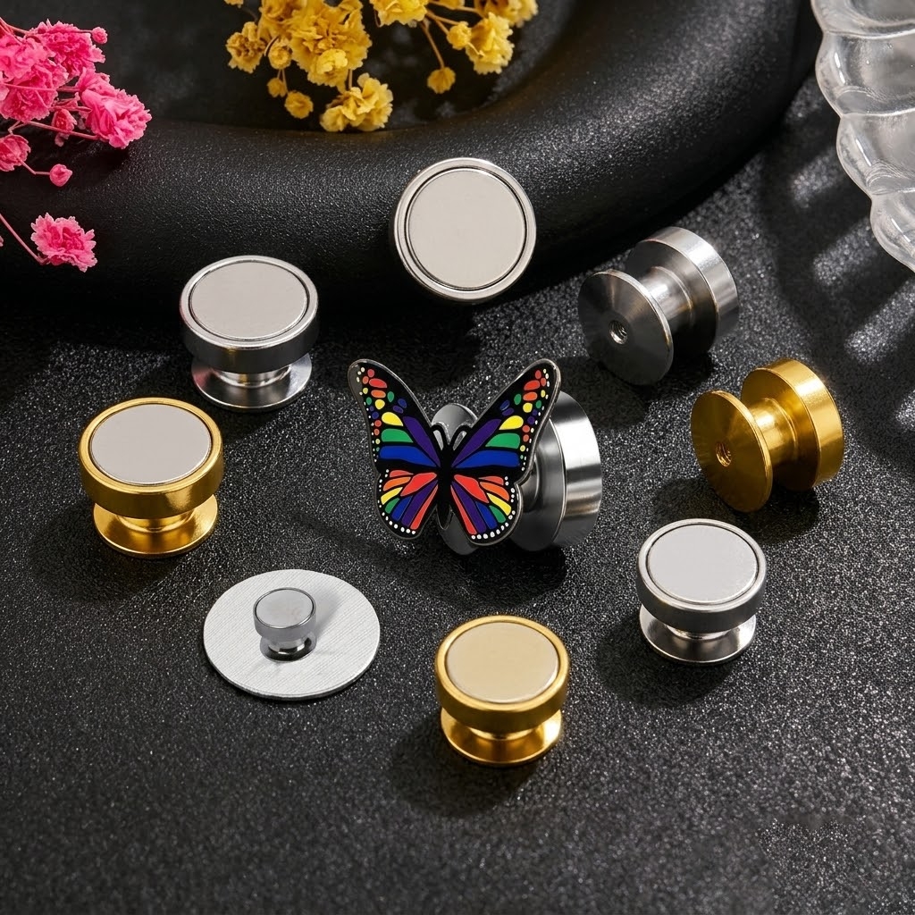 Embroidery Simple - 10Pcs/Lot Magnetic Clasps and Non-Magnetic Pin
