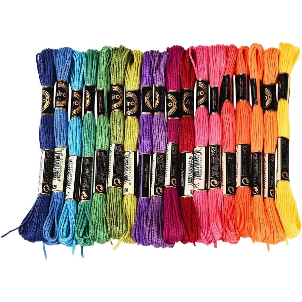 Embroidery Stitch - 18 Skeins 157.5 Yards Colorful Cross