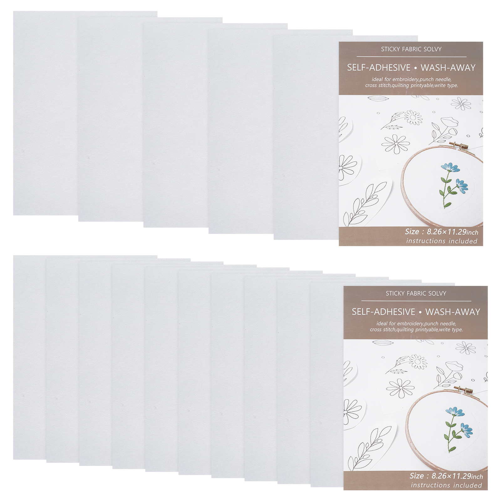 Embroidery Web - 10/5Pcs Sticky Water Soluble Embroidery Stabilizer