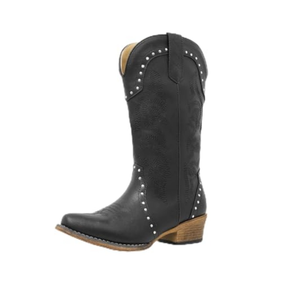 Embroidery Stitch - Cowboy Boots For Women Rivet Vintage