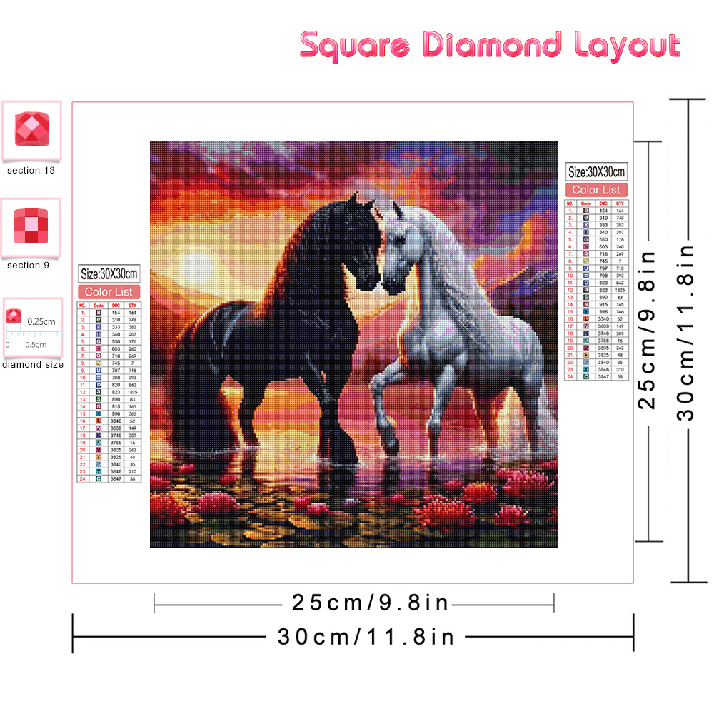 Huacan Full Diamond Painting A - Embroidery Horse recensione e prezzo
