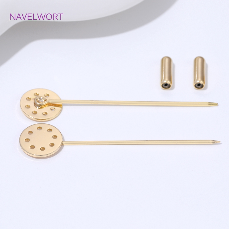 14K Gold Plated Long Brooch Sa - Embroidery Simple recensione e prezzo