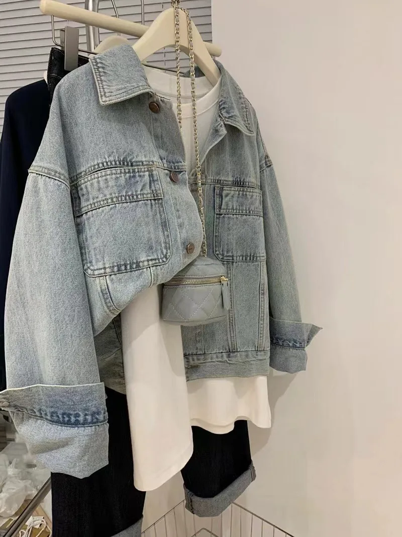 Denim Coat Women Y2k Spring Au - Embroidery Gothic recensione e prezzo