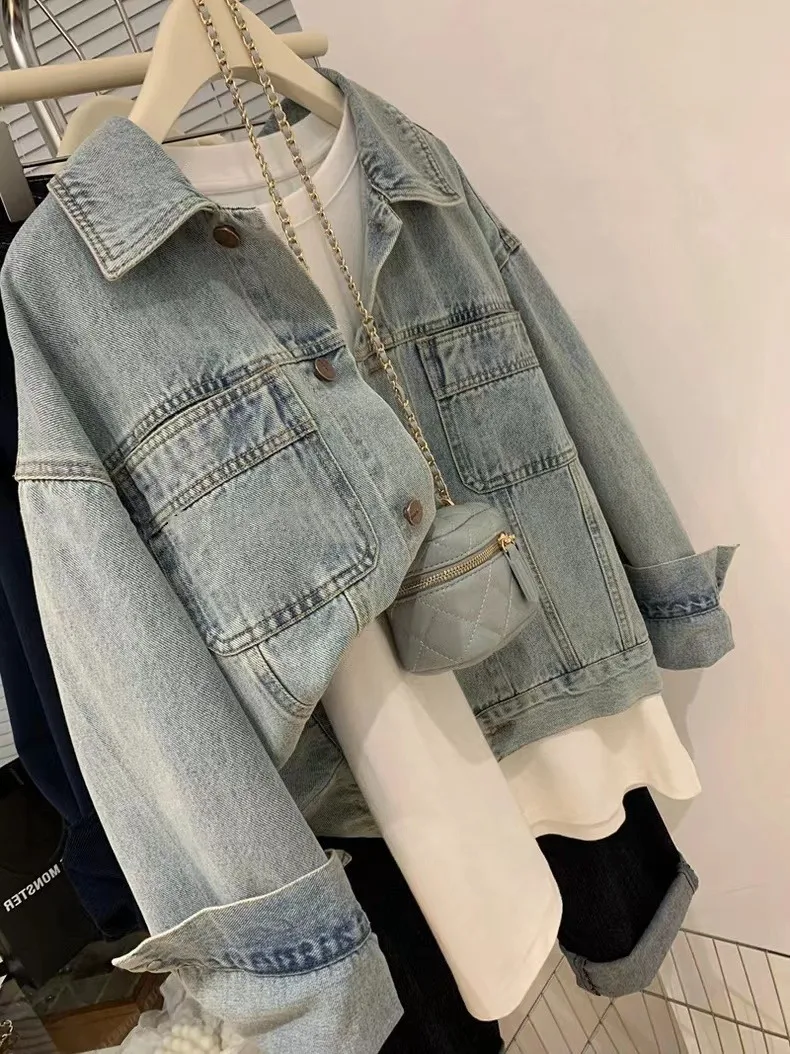 Denim Coat Women Y2k Spring Au - Embroidery Gothic recensione e prezzo