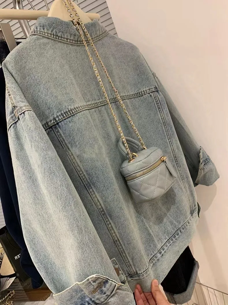 Denim Coat Women Y2k Spring Au - Embroidery Gothic recensione e prezzo