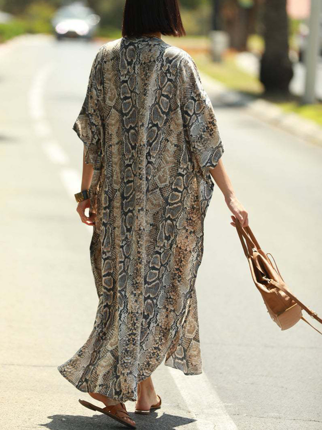 Bohemian Print Beach Cover-Up  - Embroidery Kaftan recensione e prezzo