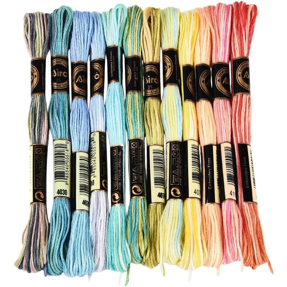 12 Skeins 105 Yards 6 Ply Vari - Embroidery Stitch recensione e prezzo