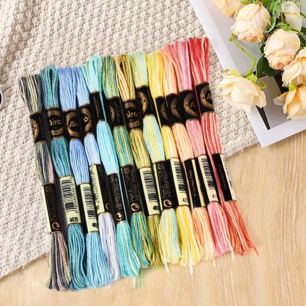 12 Skeins 105 Yards 6 Ply Vari - Embroidery Stitch recensione e prezzo