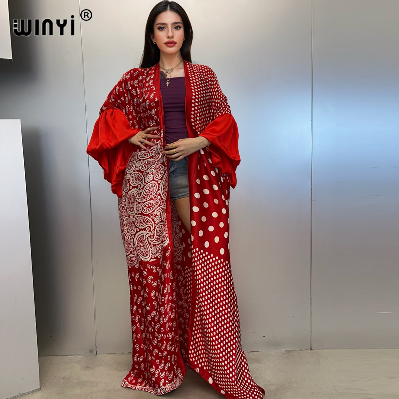 WINYI Summer Kimono party dres - Embroidery Kaftan recensione e prezzo