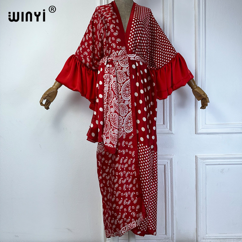 WINYI Summer Kimono party dres - Embroidery Kaftan recensione e prezzo