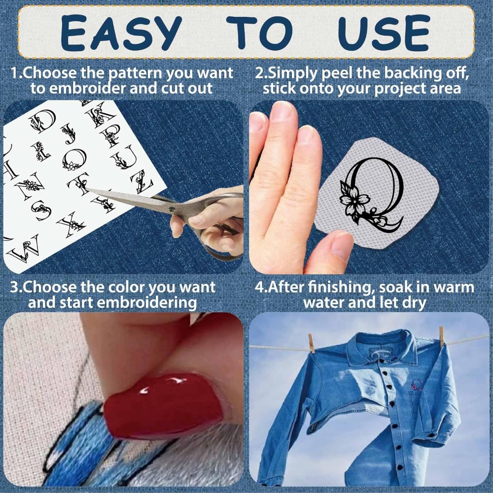 Letter A-Z Water Soluble Embro - Embroidery Stitch recensione e prezzo