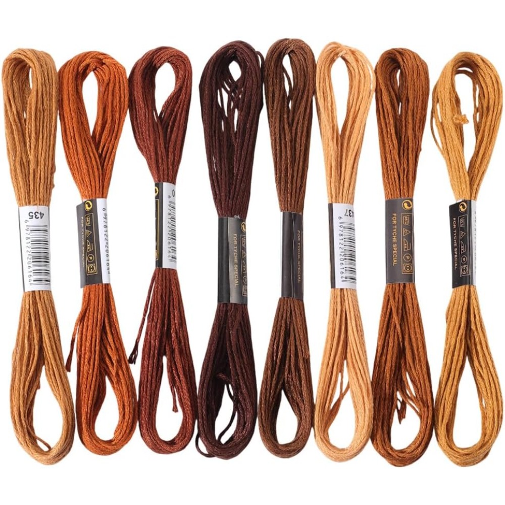 8 Skeins 6 Strands Brown Embro - Embroidery Stitch recensione e prezzo