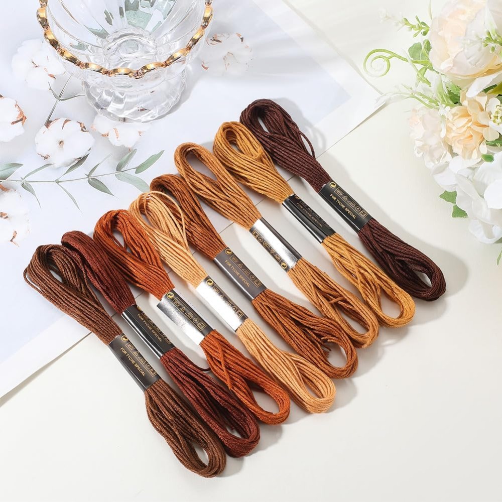 8 Skeins 6 Strands Brown Embro - Embroidery Stitch recensione e prezzo