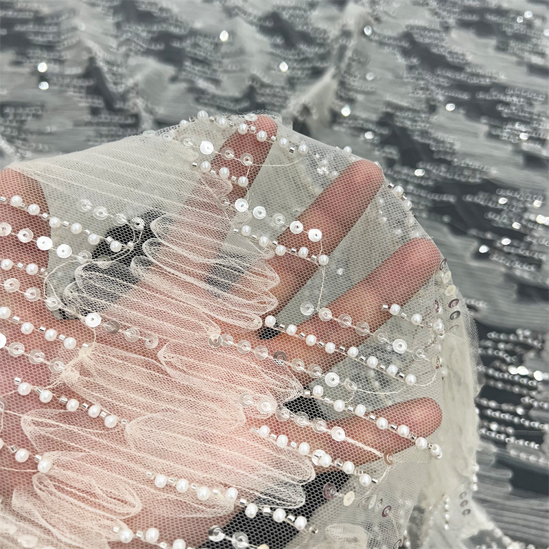 1 yard3D nail bead embroidery  - Embroidery Wedding recensione e prezzo