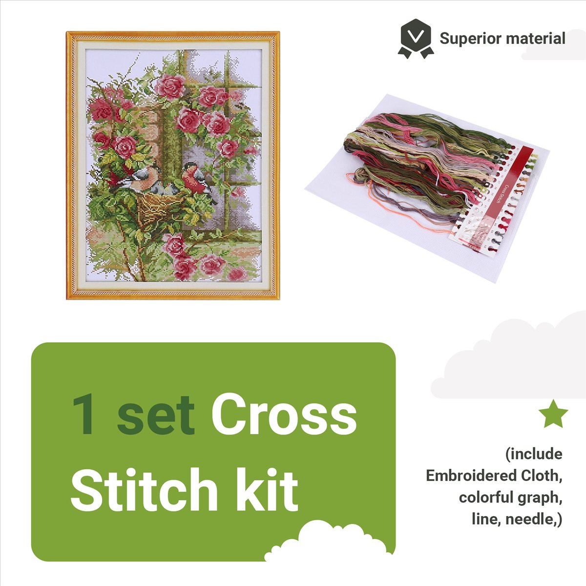DIY Handmade Needlework Set Em - Embroidery Stitch recensione e prezzo