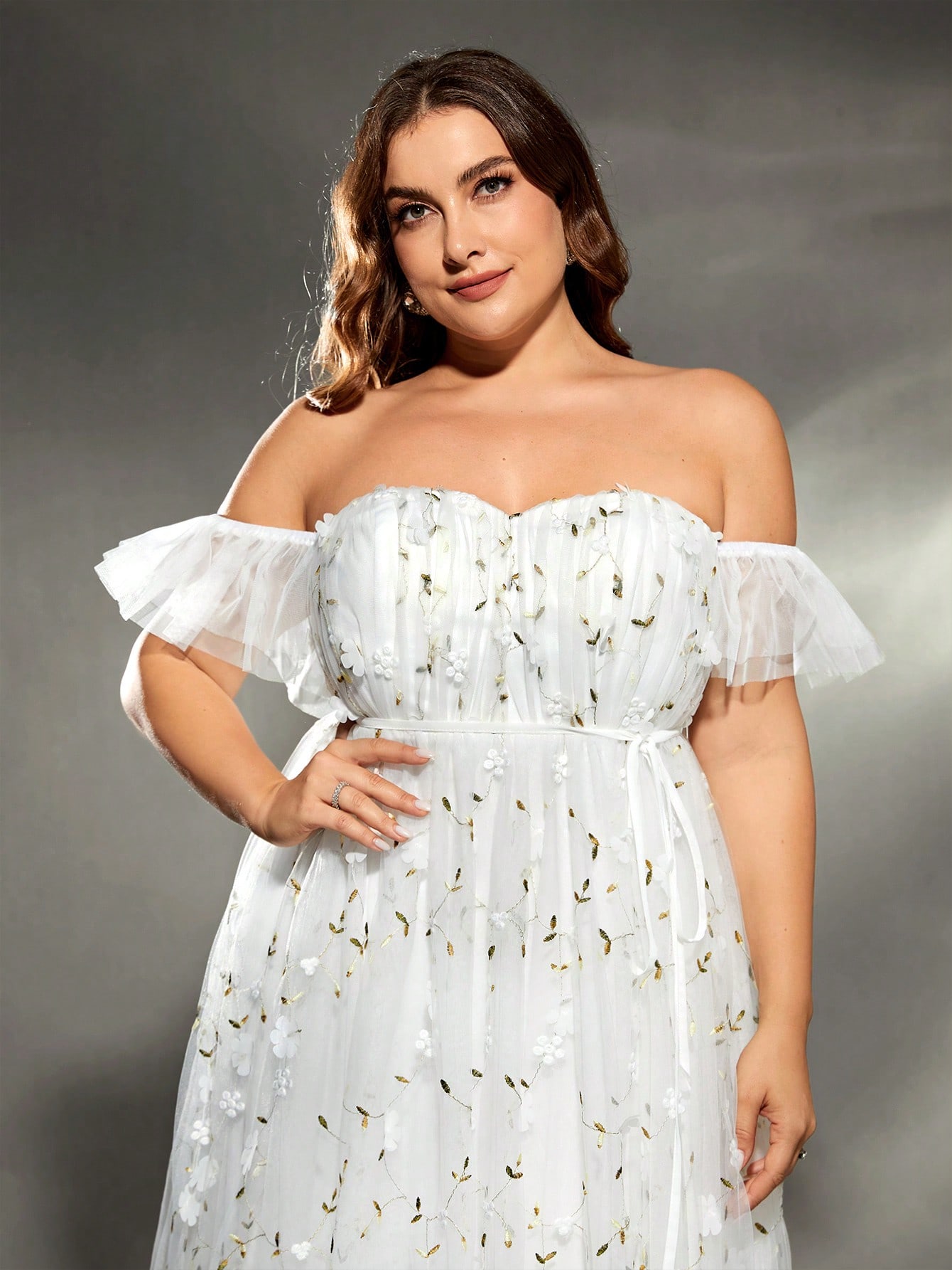 Mgiacy plus size  Line collar  - Embroidery Web recensione e prezzo