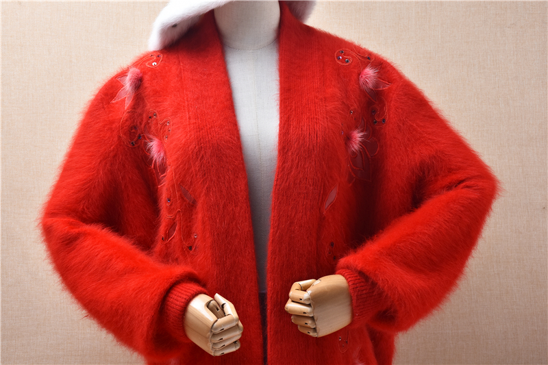 Women Mujer Autumn Winter Red  - Embroidery Rabbit recensione e prezzo
