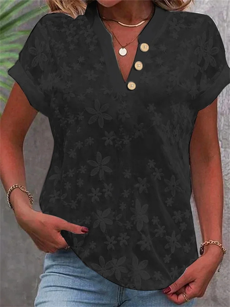 Cropped Shirt White Lace Blous - Embroidery Eyelet recensione e prezzo