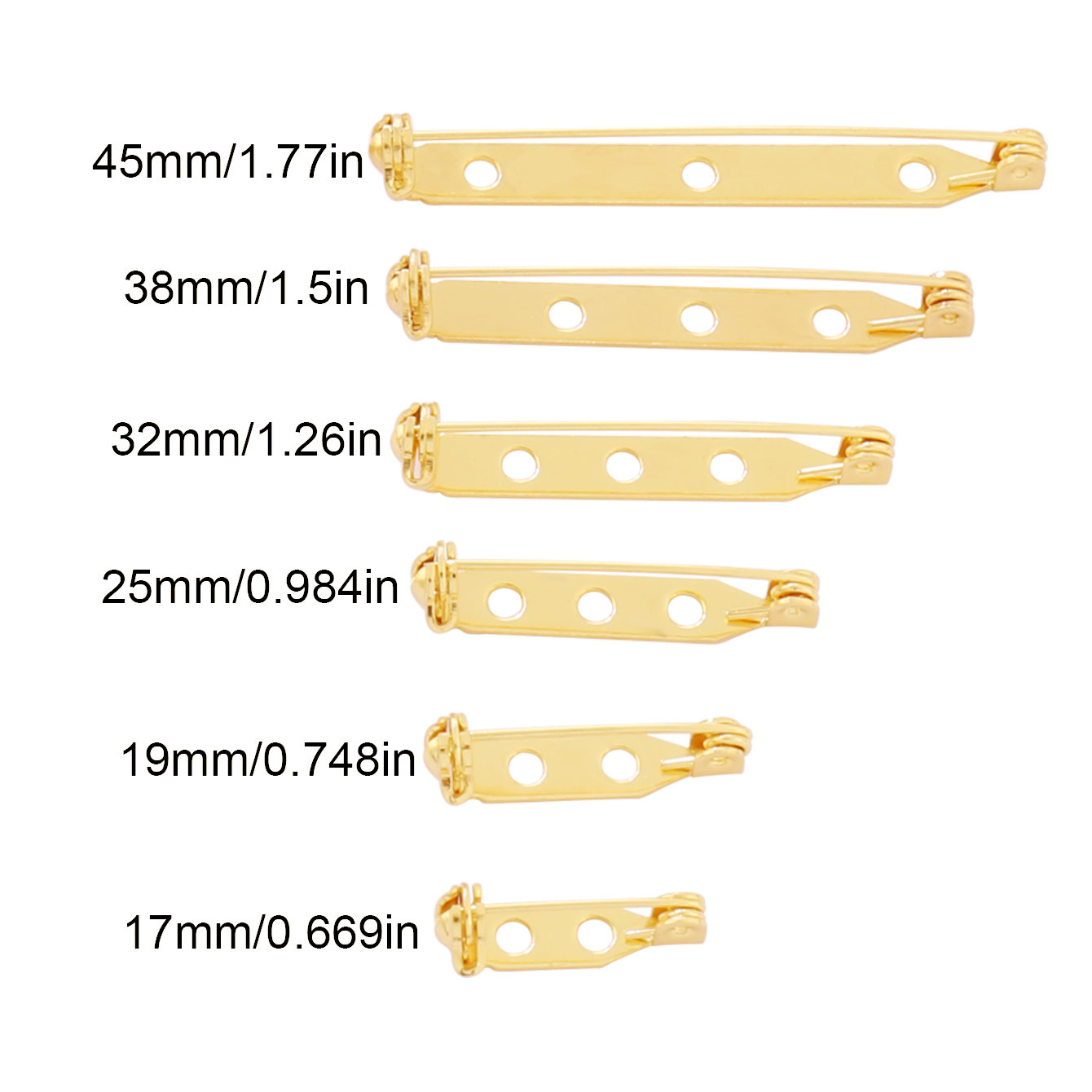 10pcs 17-45mm Brooch Clip Base - Embroidery Simple recensione e prezzo