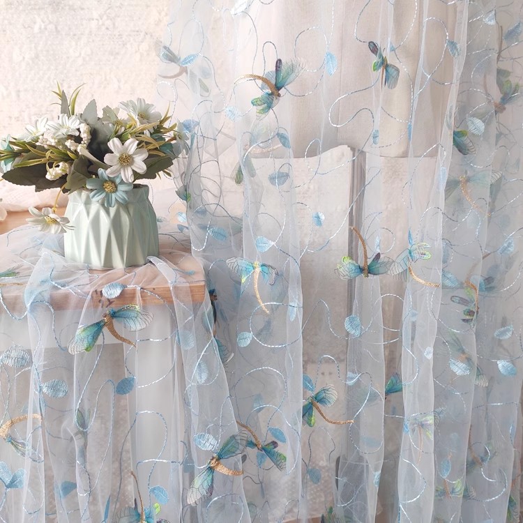 1yard Blue pink mesh fabric Th - Embroidery Wedding recensione e prezzo