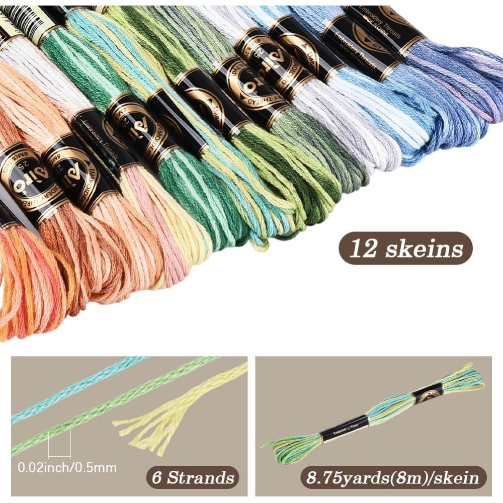 12 Skeins 105 Yards Cross Stit - Embroidery Stitch recensione e prezzo