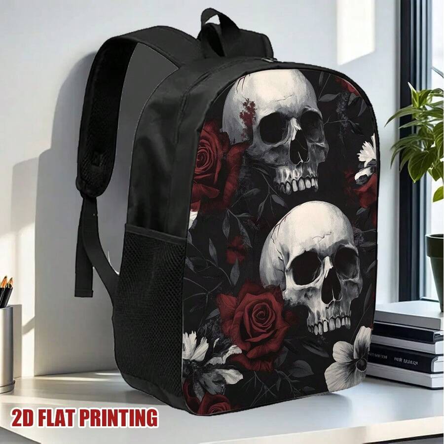 Gothic Skull Floral Backpack B - Embroidery Gothic recensione e prezzo