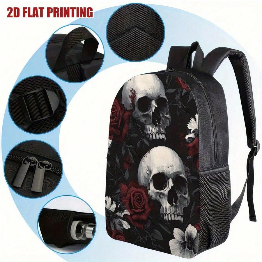 Gothic Skull Floral Backpack B - Embroidery Gothic recensione e prezzo