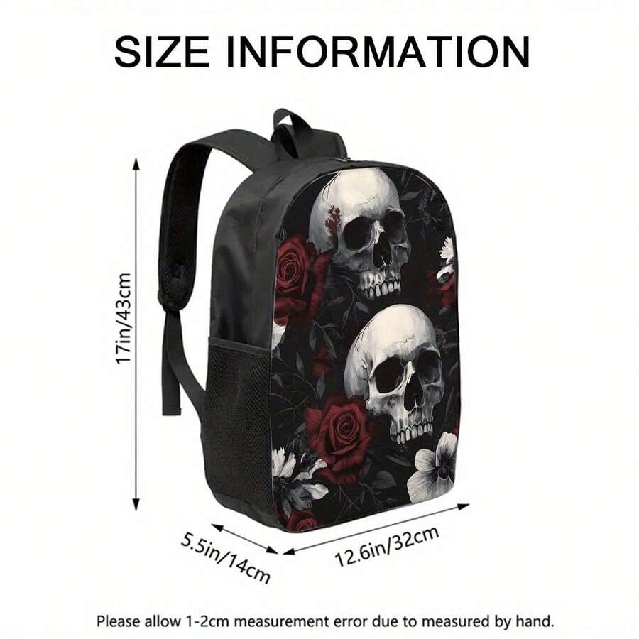 Gothic Skull Floral Backpack B - Embroidery Gothic recensione e prezzo