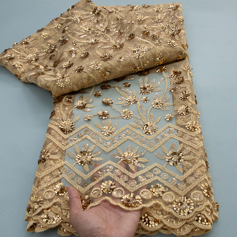2026 French Sequins Lace Fabri - Embroidery Web recensione e prezzo
