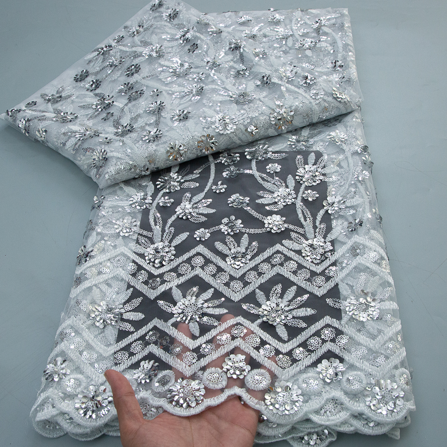 2026 French Sequins Lace Fabri - Embroidery Web recensione e prezzo