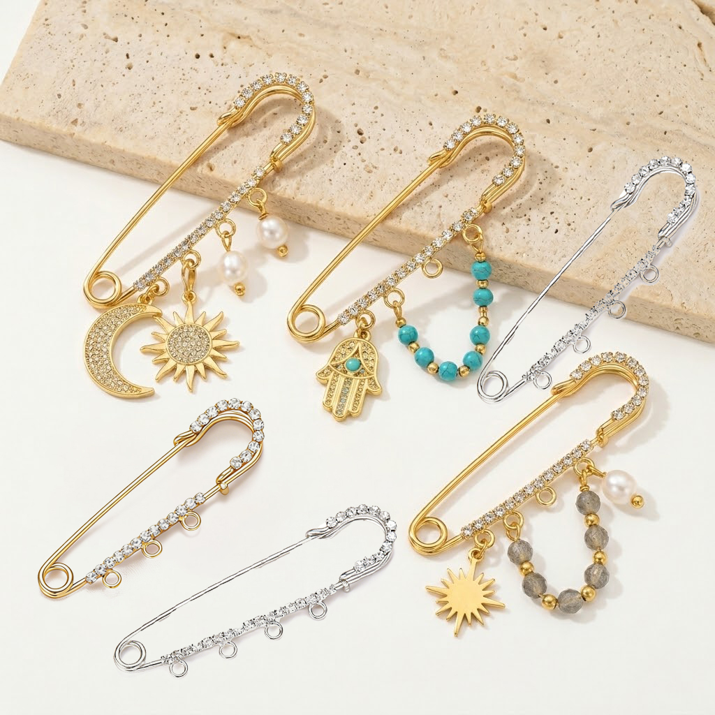 5pcs Rhinestone Charms Safety  - Embroidery Simple recensione e prezzo