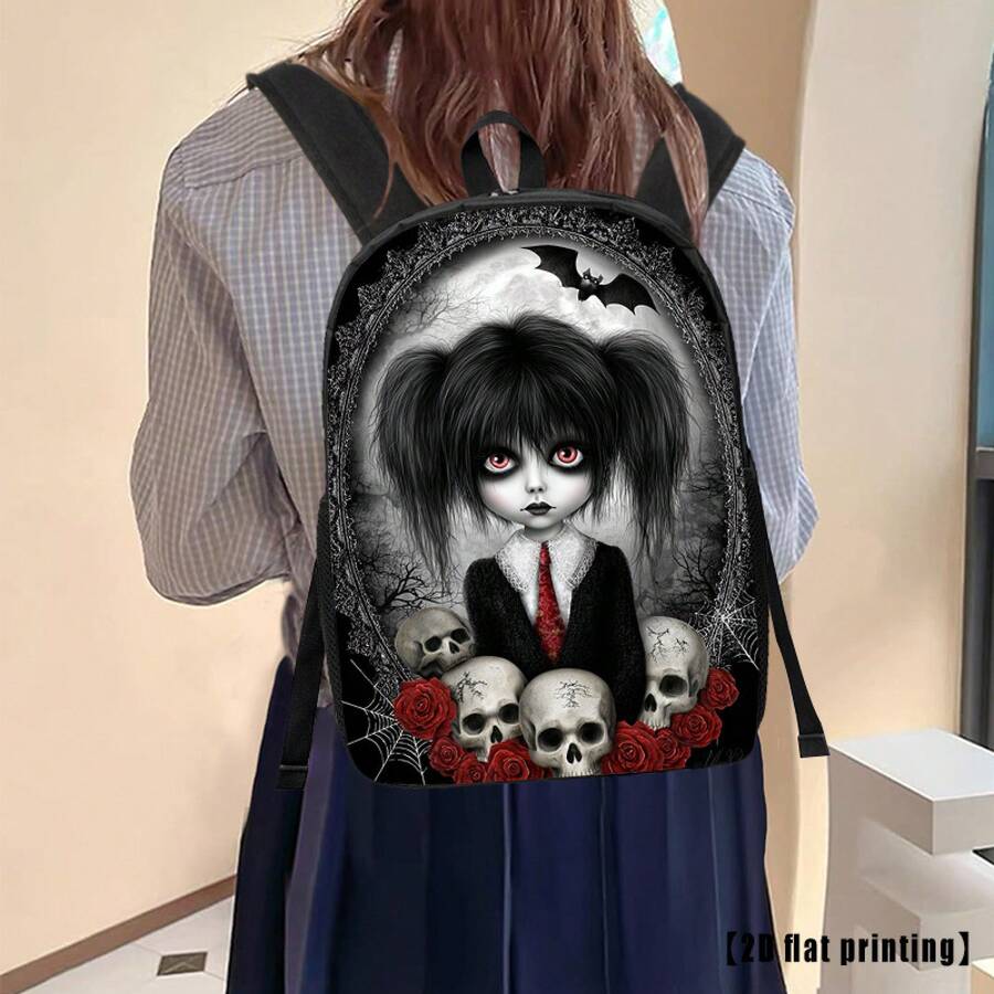 Gothic Skull And Rose Print Ba - Embroidery Gothic recensione e prezzo