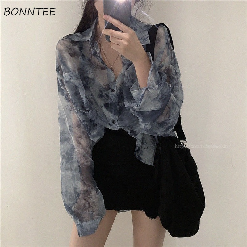 Shirts Women Fashion Tie Dye H - Embroidery Gothic recensione e prezzo