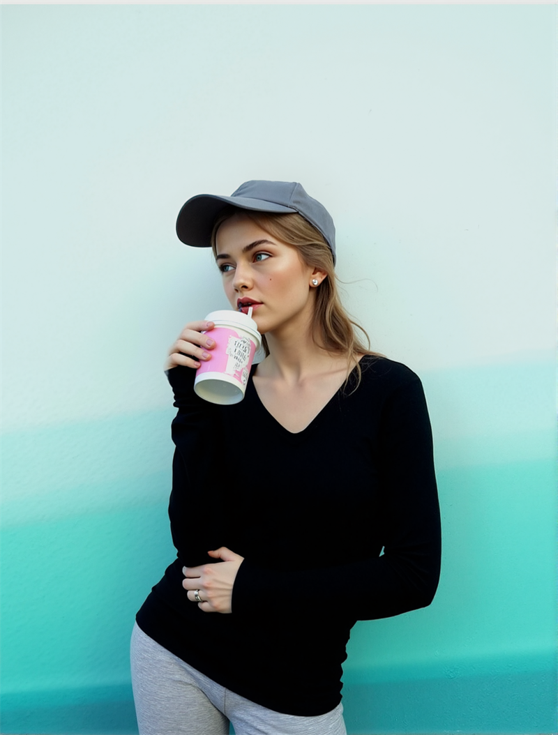 Long Sleeved T Shirts Womens F - Embroidery Vendor recensione e prezzo