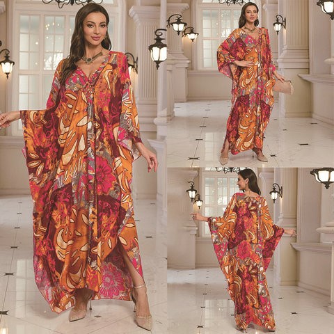 New 2025 Women's Cotton Beach  - Embroidery Kaftan recensione e prezzo