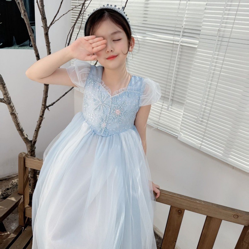 Embroidered Elsa Girls Dress f - Embroidery Web recensione e prezzo