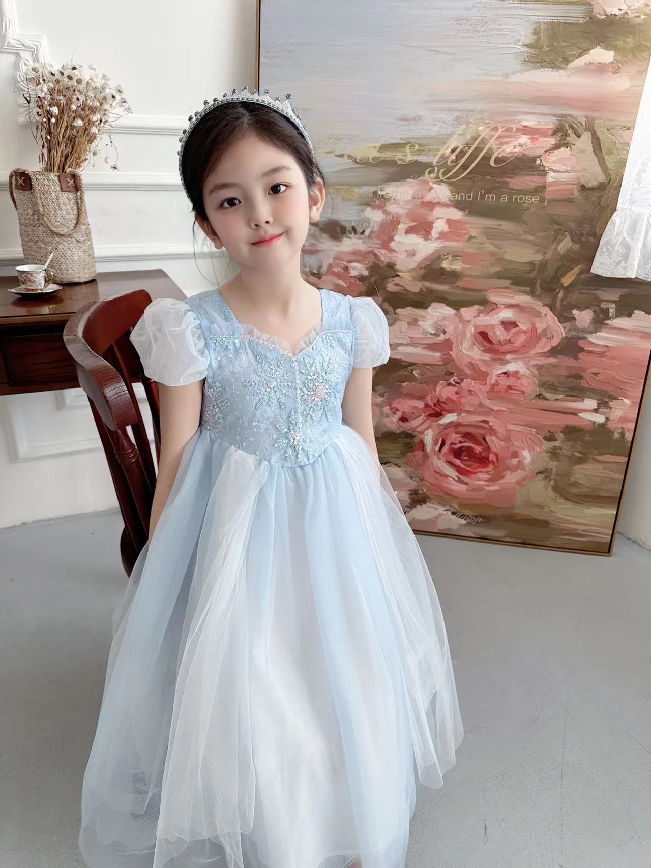 Embroidered Elsa Girls Dress f - Embroidery Web recensione e prezzo