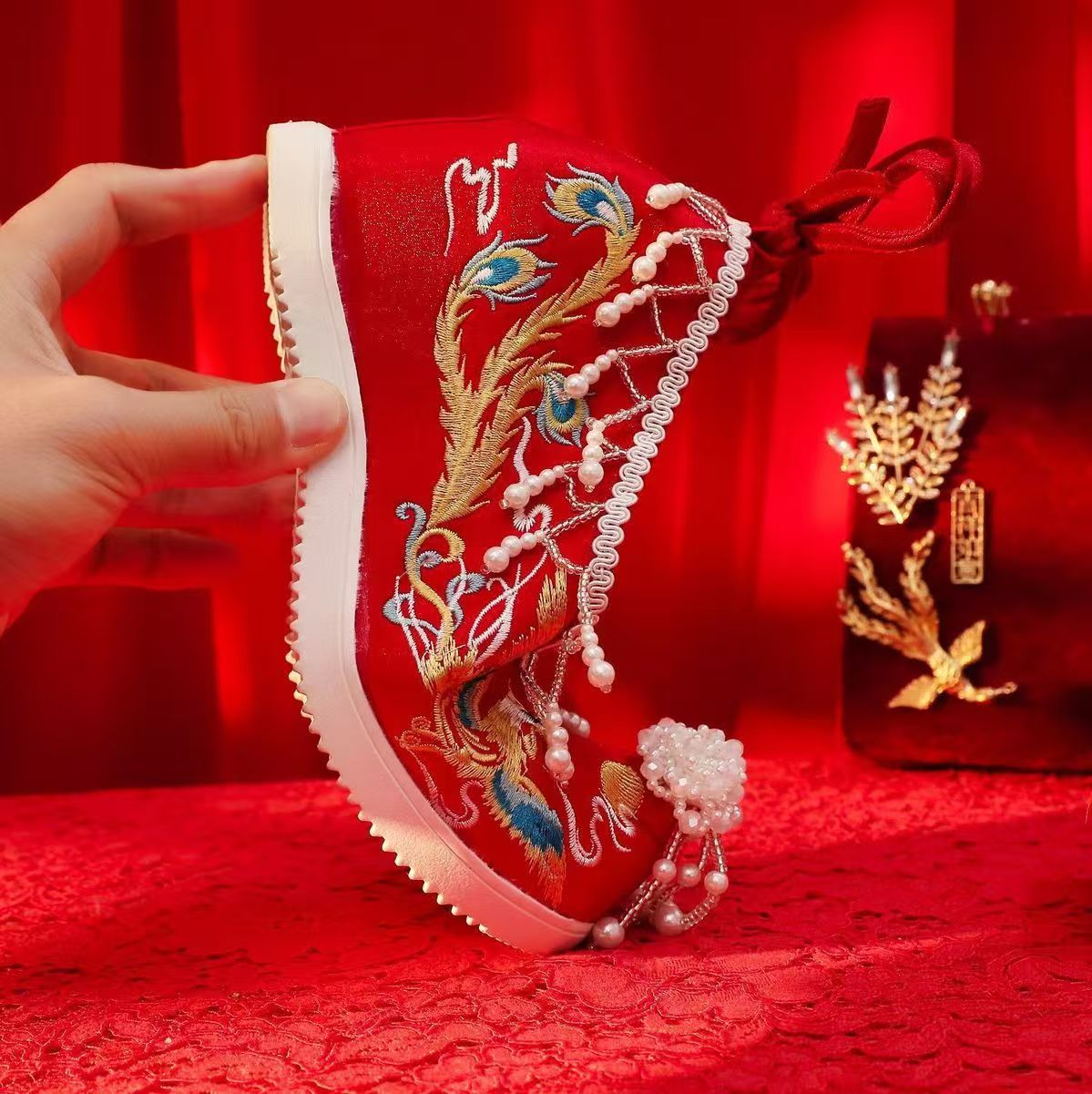 Women New Red Embroidered Wedd - Embroidery Wedding recensione e prezzo
