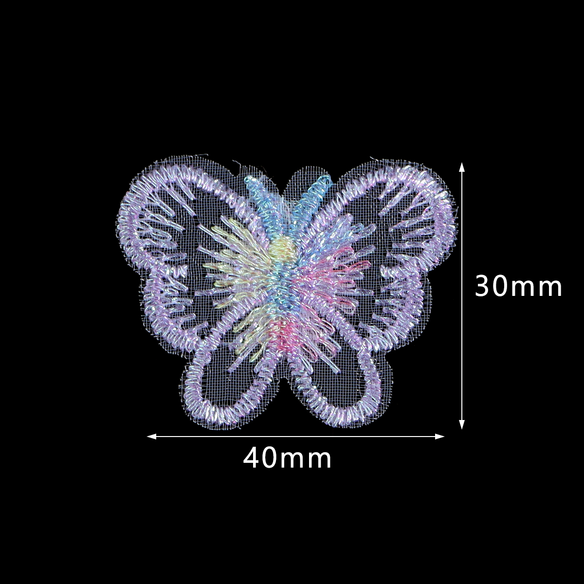20Pcs 3X4CM Butterfly Cloth Pa - Embroidery Web recensione e prezzo