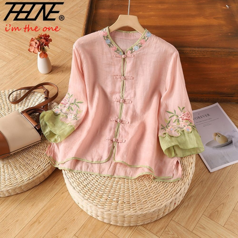 THHONE Embroidery Blouse Shirt - Embroidery Baju recensione e prezzo