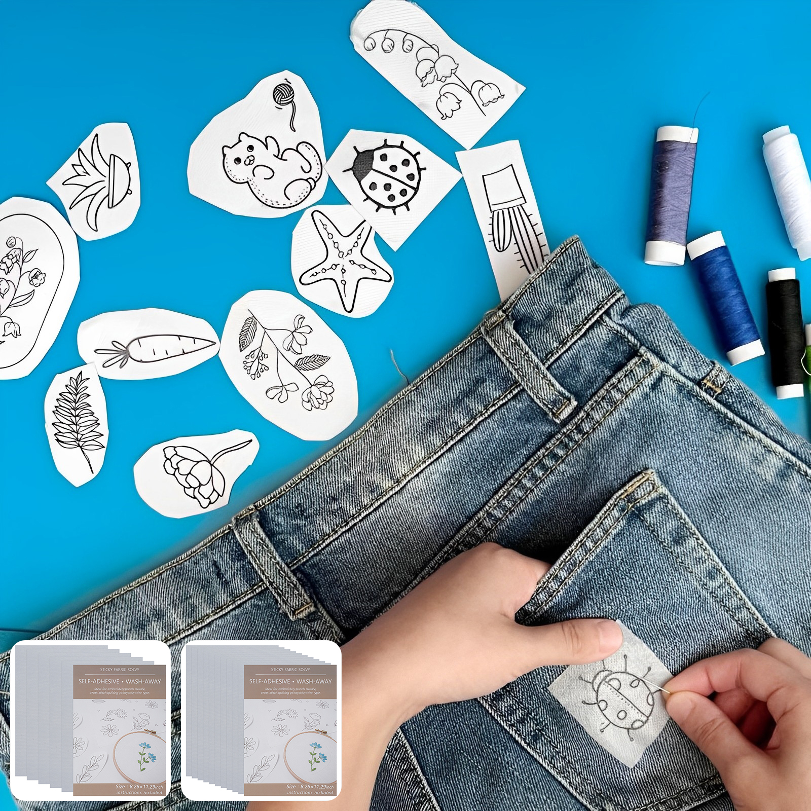 10/5Pcs Sticky Water Soluble E - Embroidery Web recensione e prezzo