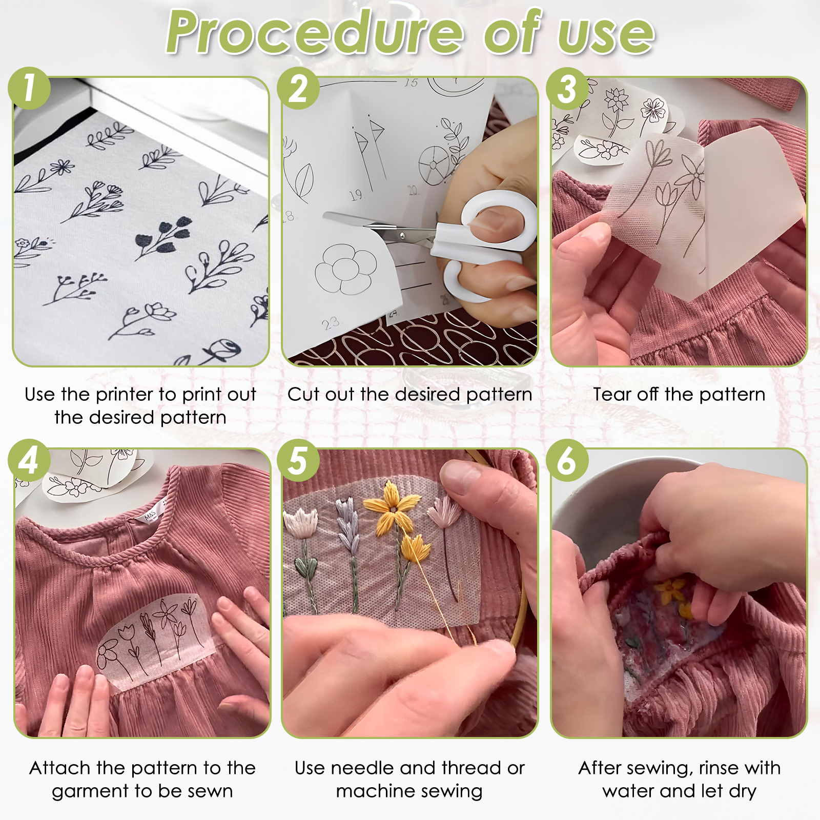 10/5Pcs Sticky Water Soluble E - Embroidery Web recensione e prezzo