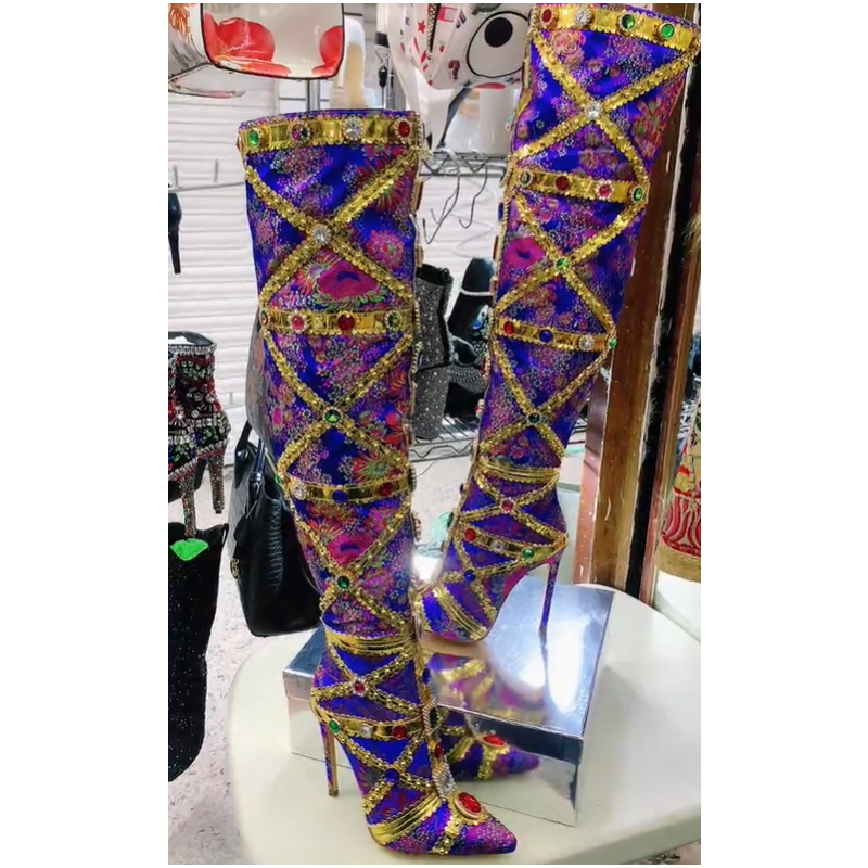 Multicolor Gemstone Gold Trim  - Embroidery Wedding recensione e prezzo