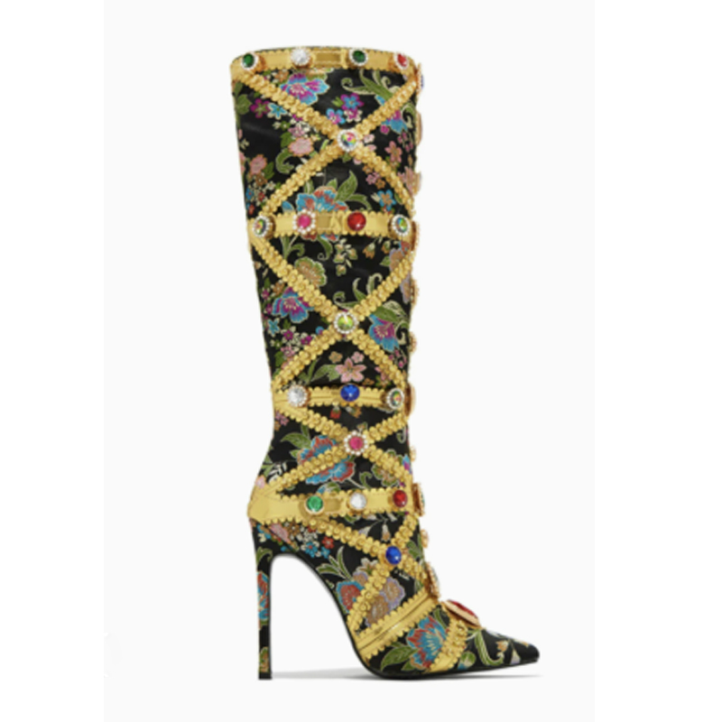 Multicolor Gemstone Gold Trim  - Embroidery Wedding recensione e prezzo
