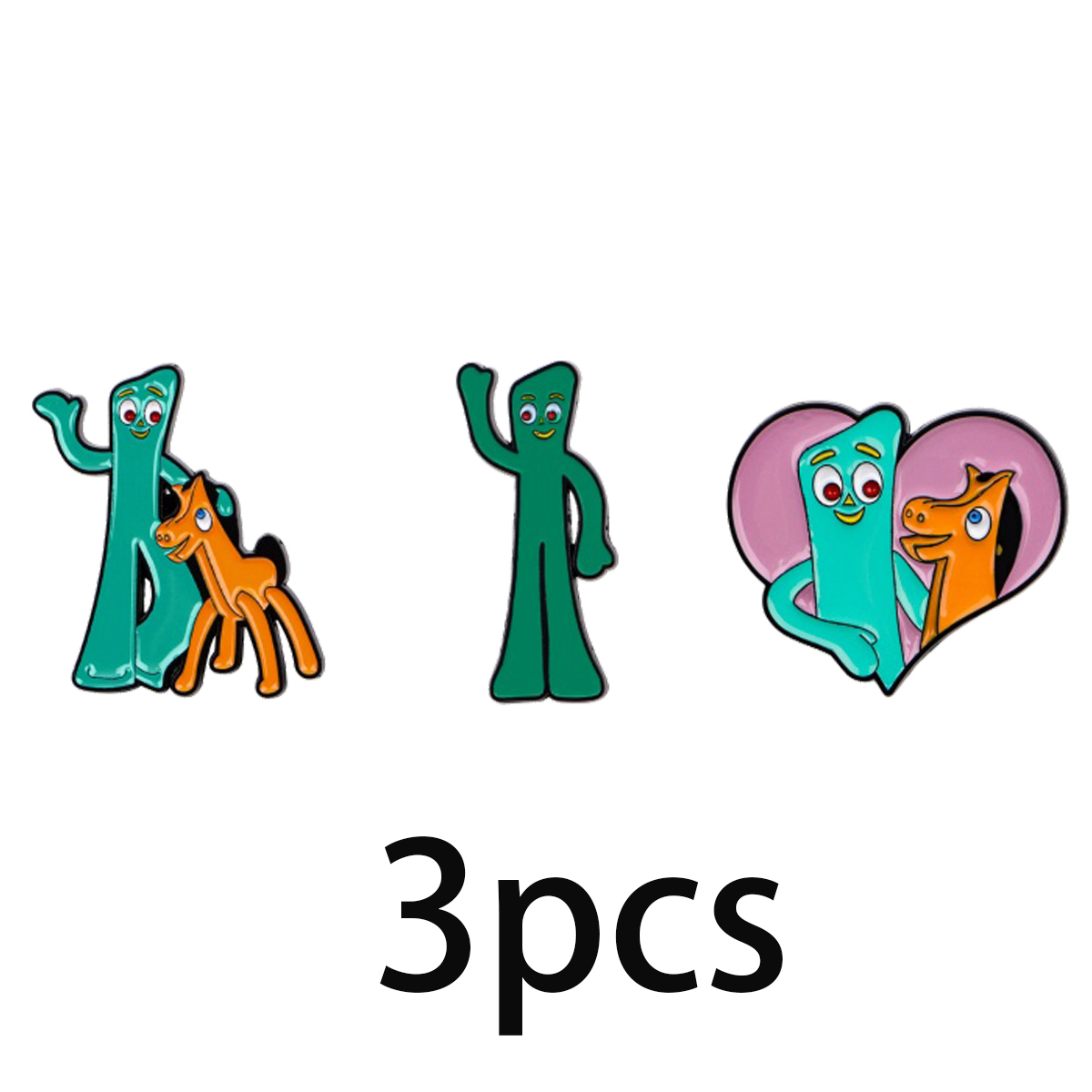 Cute Retro Character Enamel Pi - Embroidery Horse recensione e prezzo