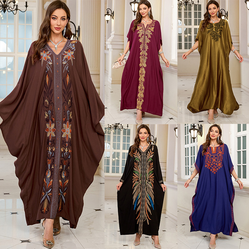Women Embroidered Long Caftans - Embroidery Kaftan recensione e prezzo