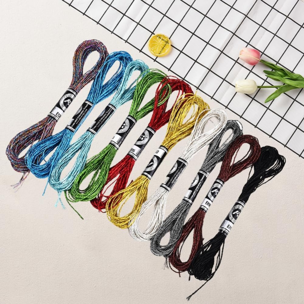 10 Skeins 10 Colors Metallic E - Embroidery Stitch recensione e prezzo