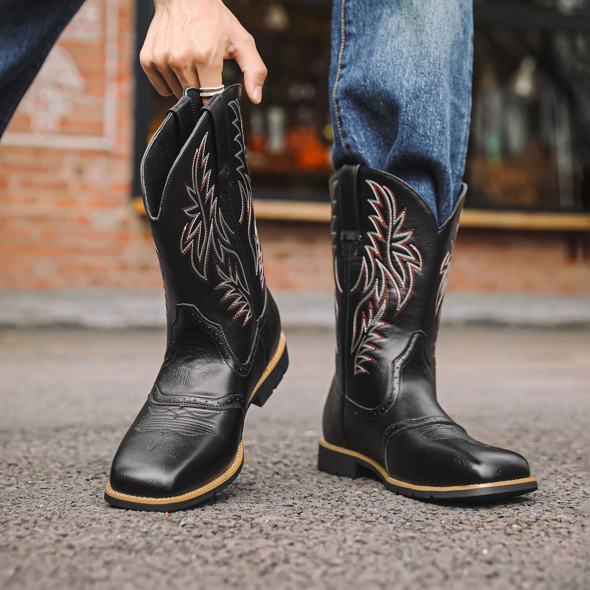 2025Men High Boots Embroidery  - Embroidery Stitch recensione e prezzo