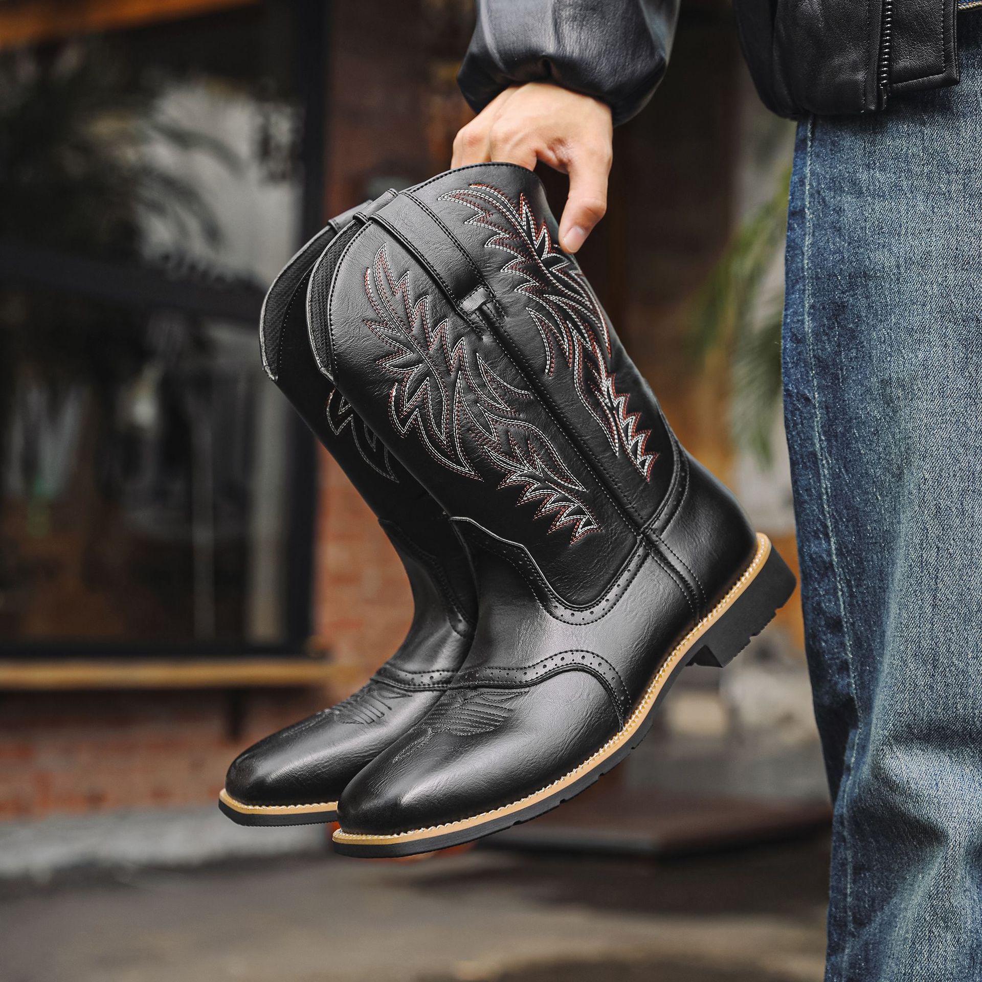 2025Men High Boots Embroidery  - Embroidery Stitch recensione e prezzo